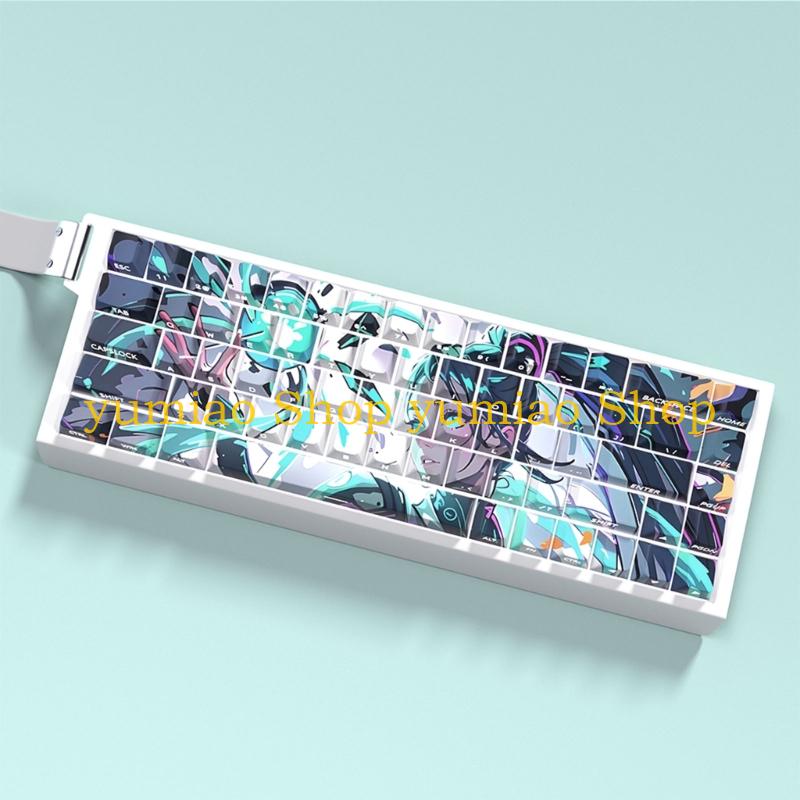 Gaming Keyboard Ergonomic - 587B 인체공학적 키캡 기계식 키보드 61