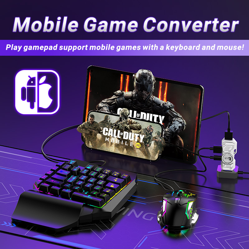 Gaming Keyboard Half - 모바일 게임 컨버터 키트 모바일 게이머