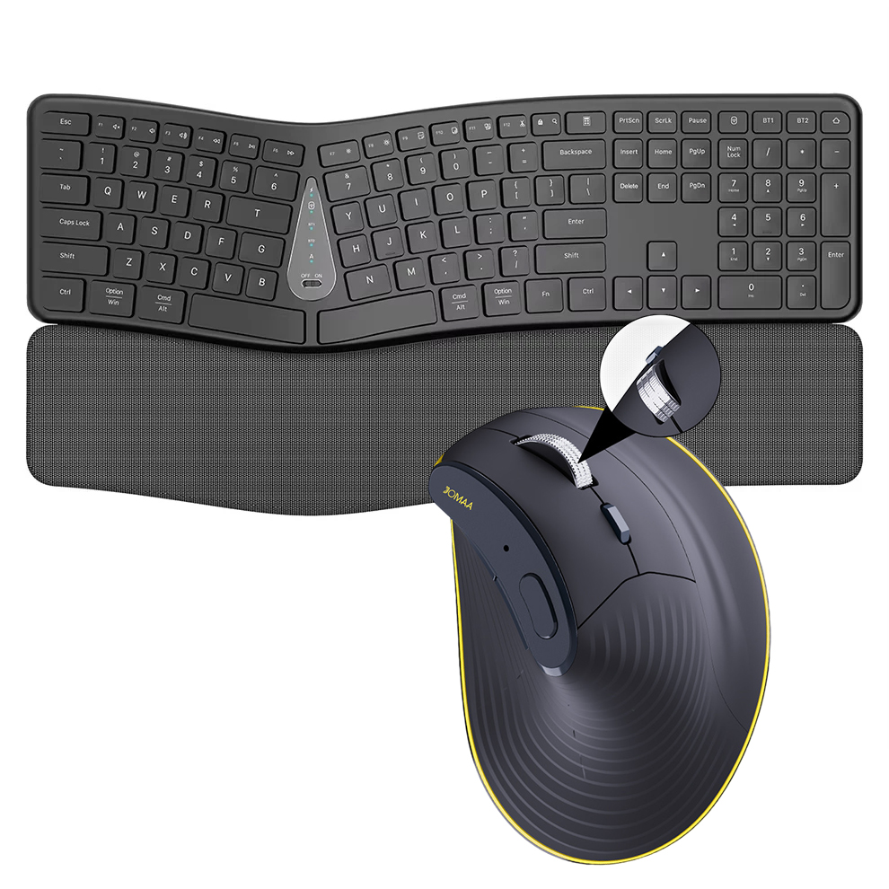 Gaming Keyboard Ergonomic - 2.4G 무선 키보드 마우스 콤보, 편안한