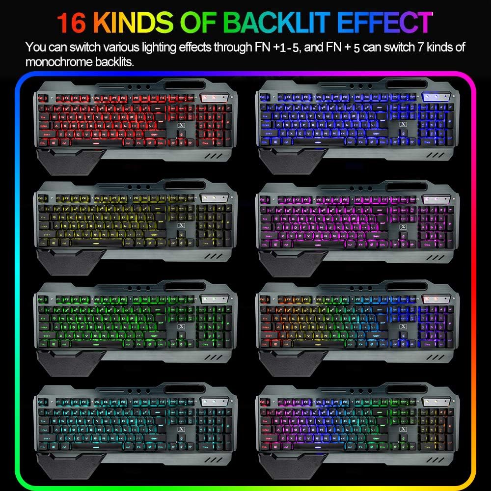 무선 게임용 키보드 및 마우스 콤보, 레인보우 LED  - Gaming Keyboard Ergonomic 리뷰 및 가격