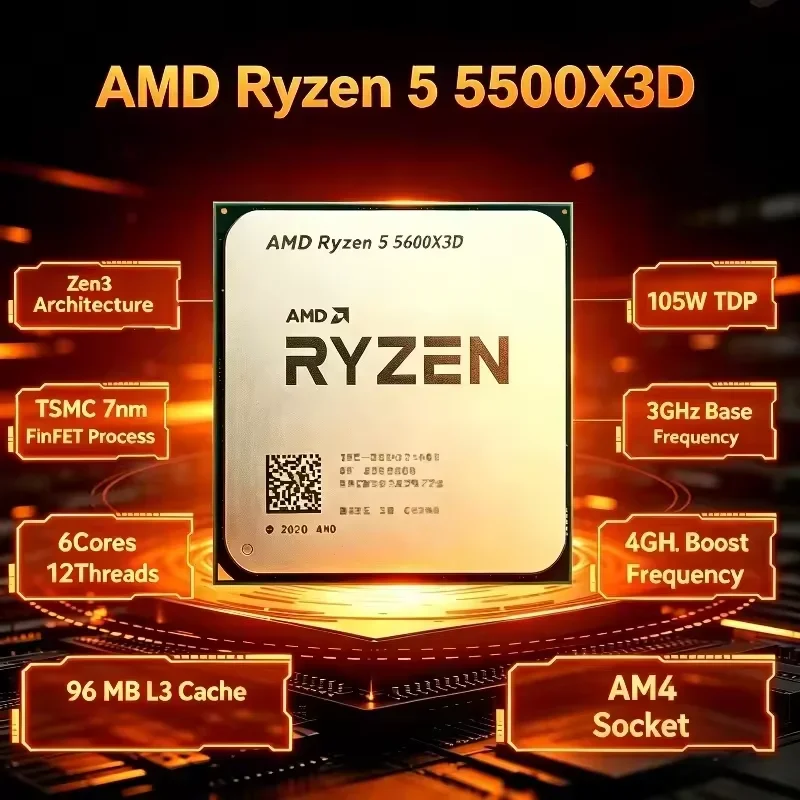 AMD 라이젠 5 5500X3D R5 5500X3D 게 - Amd Cpu Ryzen 5 리뷰 및 가격