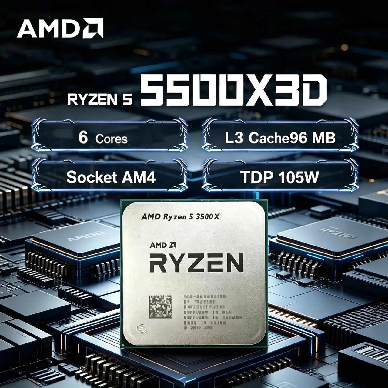 AMD 라이젠 5 5500X3D R5 5500X3D 게 - Amd Cpu Ryzen 5 리뷰 및 가격