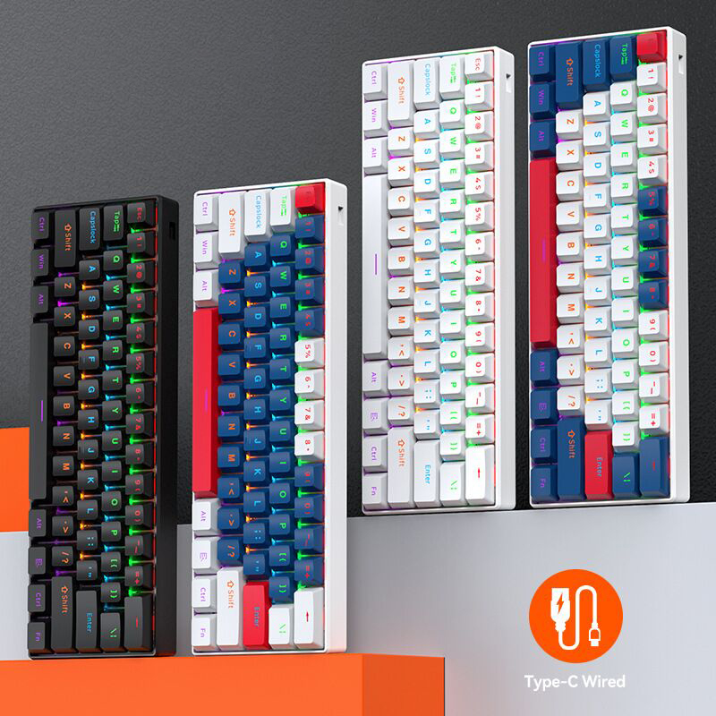 T-WOLF T60 61키 미니 기계식 키보드, 유선  - Gaming Keyboard Not Typing 리뷰 및 가격