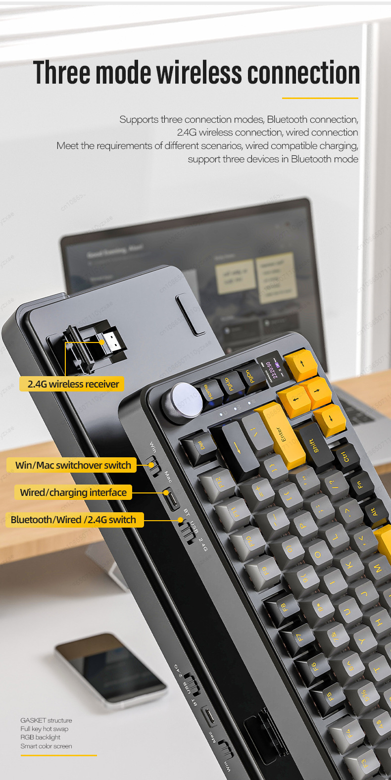 2024 새로운 AL66 기계식 키보드 알루미늄 합금  - Gaming Keyboard No Rgb 리뷰 및 가격