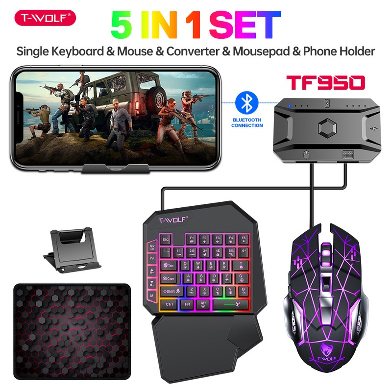 T-Wolf Tf950 5 in 1 한손 게이밍 키보드 - Gaming Keyboard Half 리뷰 및 가격