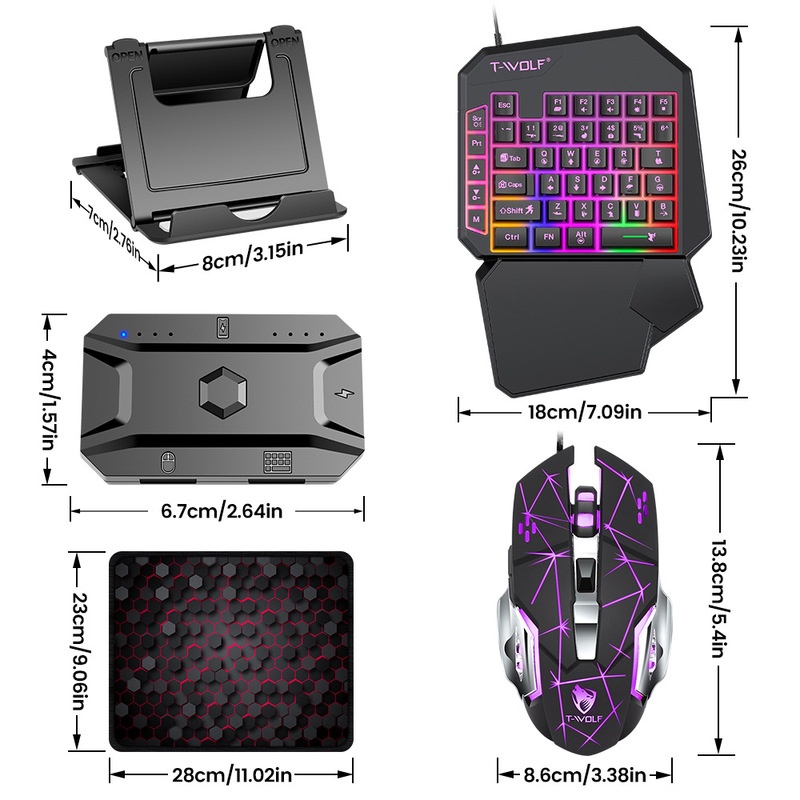 T-Wolf Tf950 5 in 1 한손 게이밍 키보드 - Gaming Keyboard Half 리뷰 및 가격