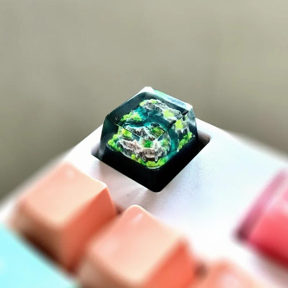 산과 바다 키캡 아티산 레진 고급 DIY PC 게이머  - Gaming Keyboard No Rgb 리뷰 및 가격