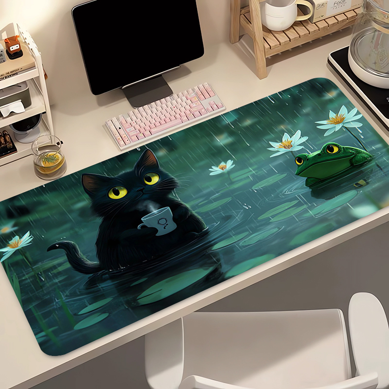 귀여운 검은 고양이 실리콘 소프트 게이밍 마우스 패드  - Gaming Keyboard Tactile 리뷰 및 가격