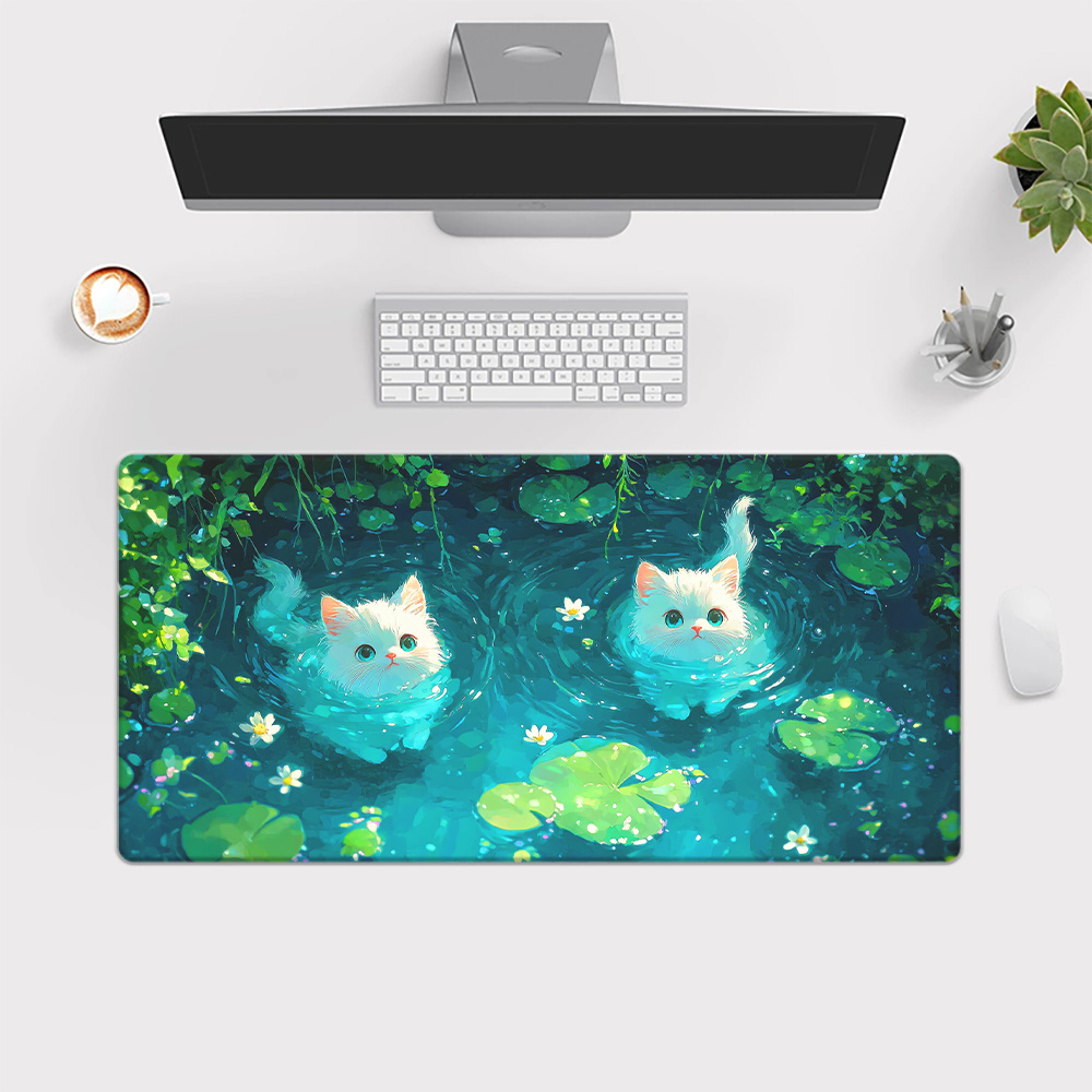 브랜드 귀여운 고양이 연못 XXL 마우스패드 철제 아트 - Gaming Keyboard Brand 리뷰 및 가격