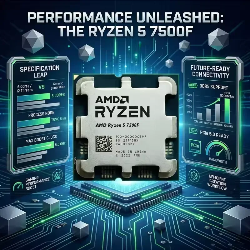 고성능 AMD Ryzen 5 7500F R5 CPU 6 - Amd Cpu Ryzen 5 리뷰 및 가격